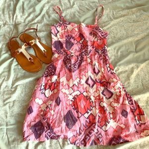 Pink/purple tribal print dress American Eagle-